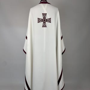 Lightweight white Orthodox priest vestment in Greek style — complete summer set including sticharion image 4