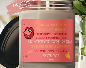 Vela con frase de Chicas Malas / Vela aromática con frase de Chicas Malas / Vela con frase divertida y original de Chicas Malas / Regalo de Chicas Malas