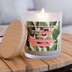Golden Girls Quote on Frosted Glass Candle | Devastatingly Beautiful Quote from Blanche, Golden Girls | Palm Design Golden Girls Candle