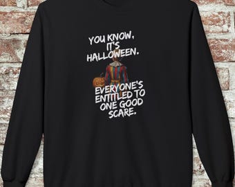Sudadera con cuello redondo con cita de la película de Halloween / Sudadera con la película de Halloween de Michael Myers / Sudadera clásica de película de terror / Top para fanáticos del terror