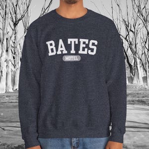 Bates Motel Unisex Crewneck Sweatshirt, Cozy Vintage Vibe Perfect for Halloween, Horror Movies, Bates Motel Fans, Classic Scary Movies