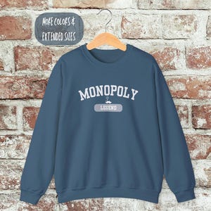 Monopoly Game Unisex Sweatshirt - Crewneck Sweatshirt for Monopoly Fans, Monopoly Champions Top, Gift for Monopoly Players, Board Game Fans