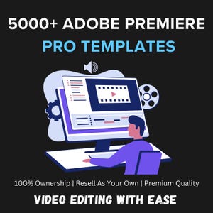 5000+ Adobe Premiere Pro Templates | Ultimate Video Editing Pack, Premiere Pro Templates, Video Editing, Motion Graphics, Transitions, YT