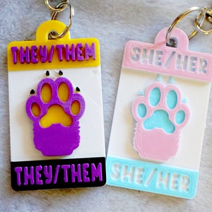 3D Pronoun badges