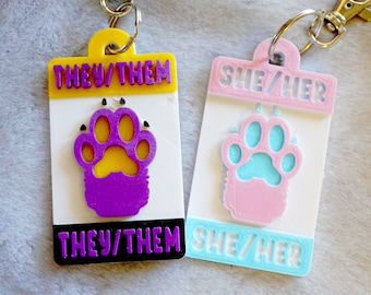 3D Pronoun badges