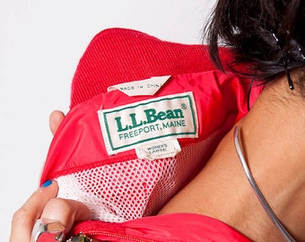 The Vintage Red L.L. Bean Nylon Runner Zip Up Jacket