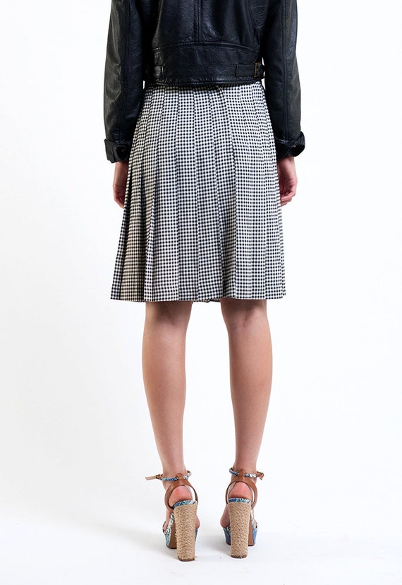 The Vintage Grunge Gingham Pleat Skirt - image 3