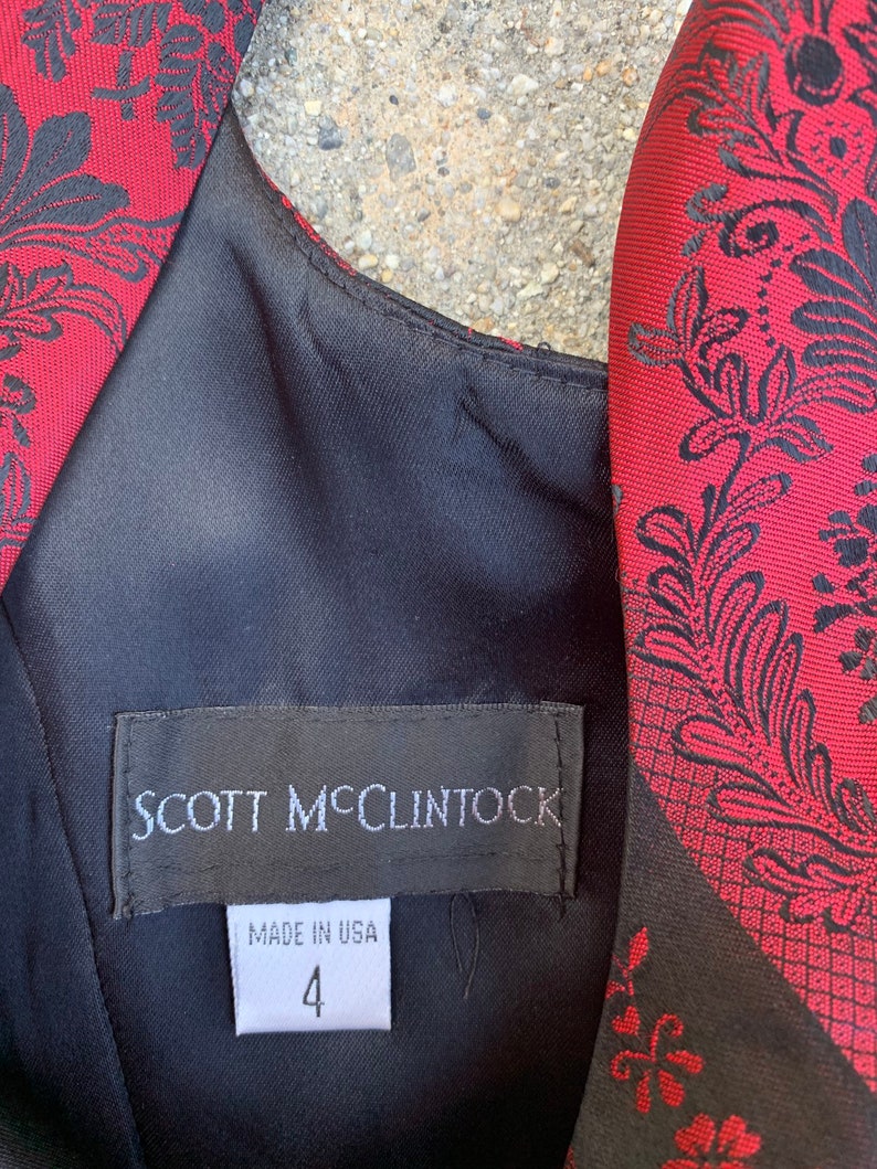 Scott Mcclintock Made in USA Vintage Red and Black Formal Tank - Etsy