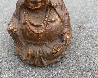 Antique Sitting Buddha Carving Figurine