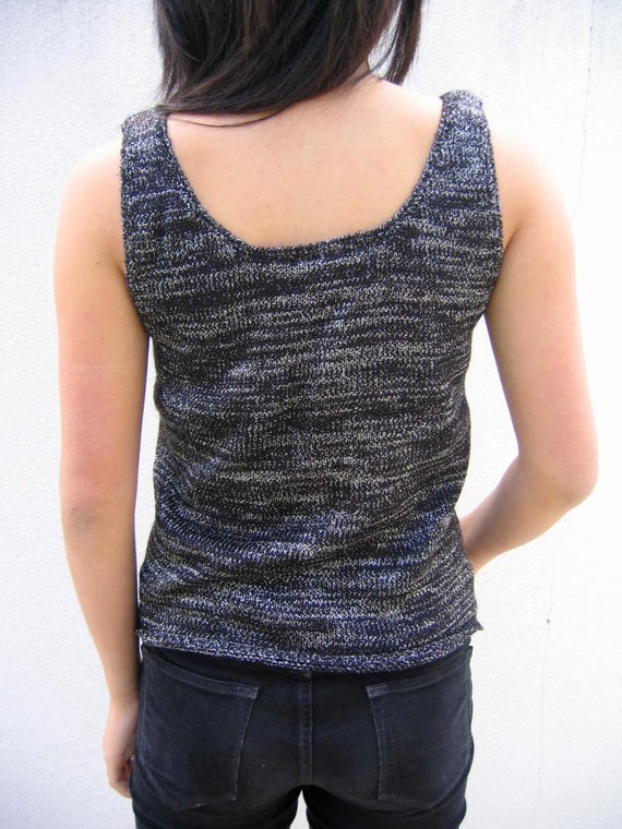 Metallic Knit Charcoal Tank - image 5