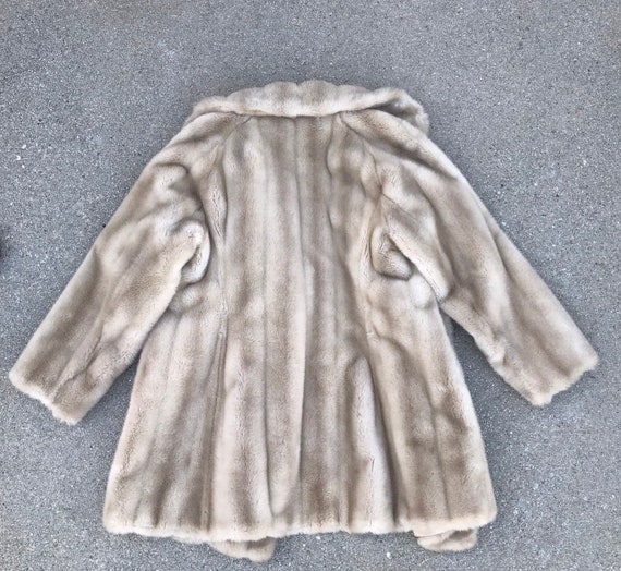 Lilli Ann San Francisco Beige Vintage Faux Fur Ja… - image 7