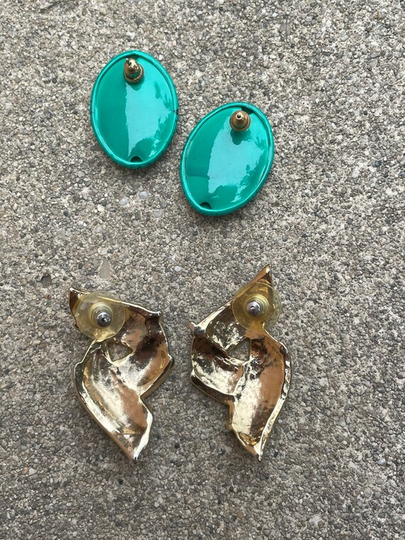 Turquoise Marble and Enamel 1980s Punky Brewster … - image 2