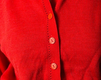 Lipstick Red Pastelton Vintage Preppy Sweater