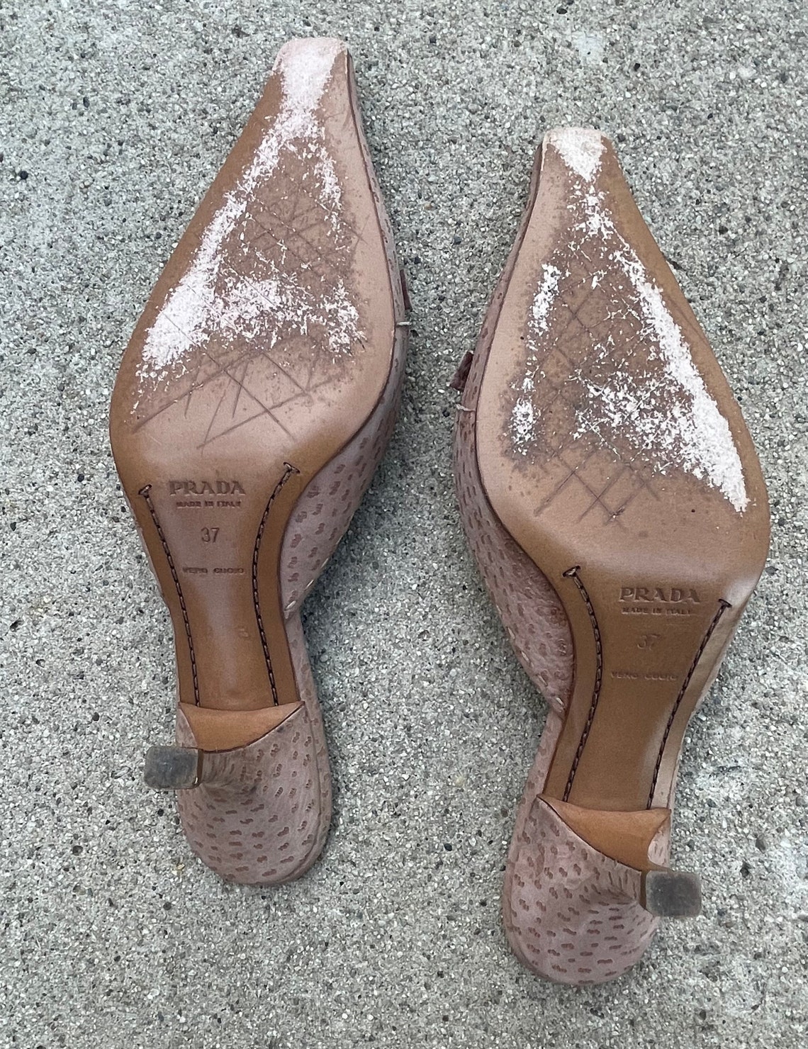 prada ostrich shoes