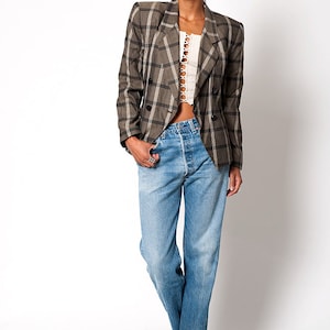 The Vintage Preppy Plaid Suit Blazer image 1