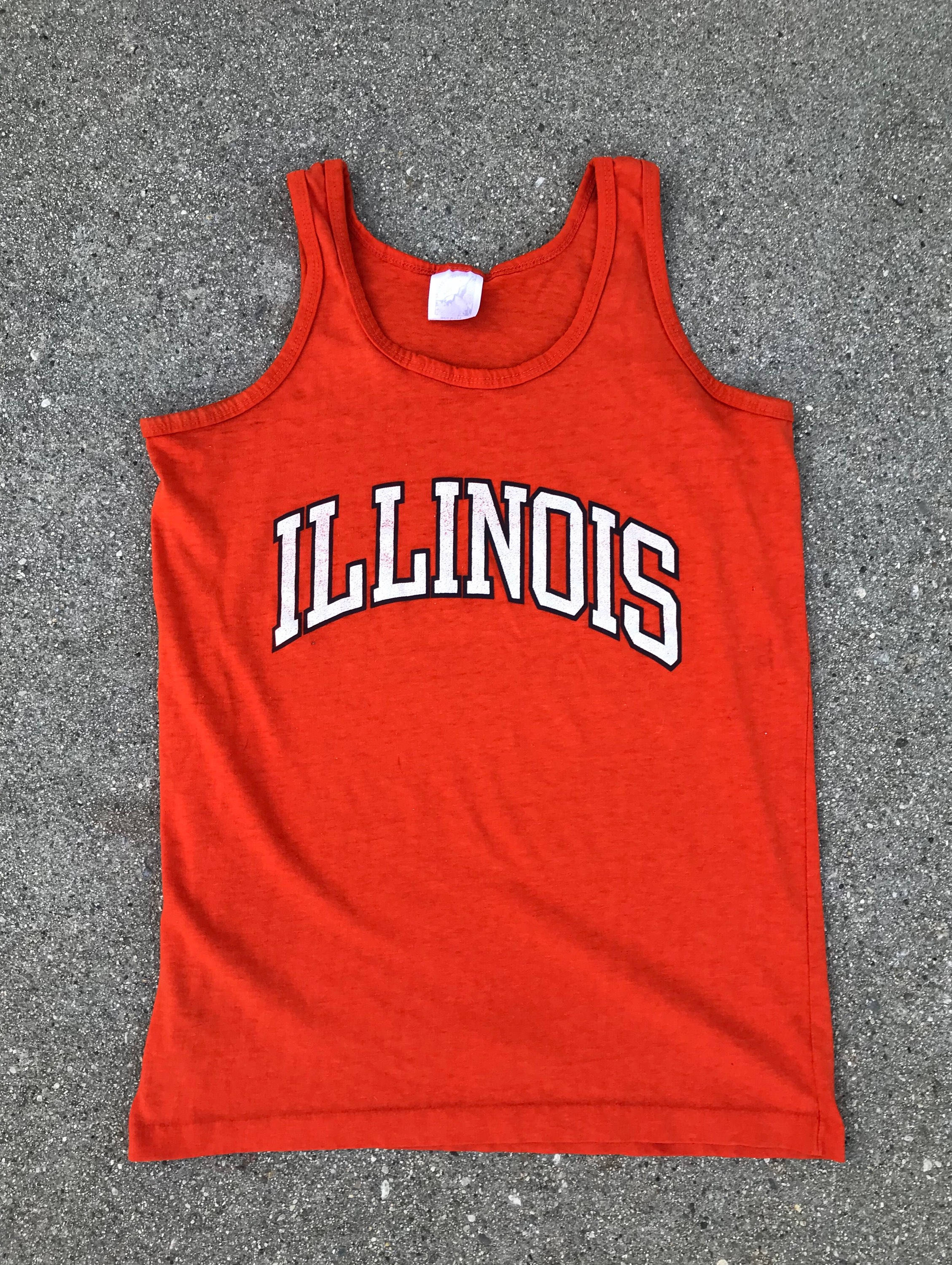 Illinois Fighting Illini Men’s Basketball #1 Retro Mini Sports Jersey  (Orange) 2023