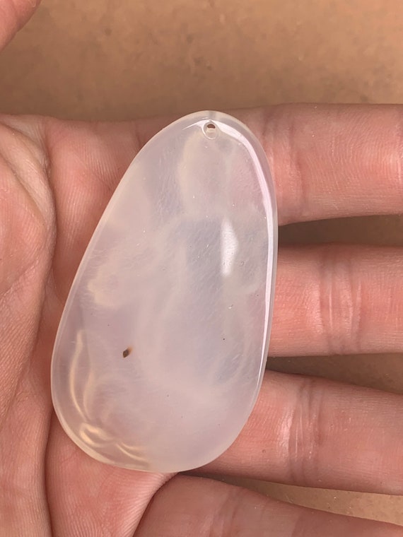 Chinese Asian Clear Translucent Jade Vintage Larg… - image 8