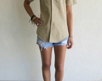 Taupe "Eagle" Scout Military Shirt