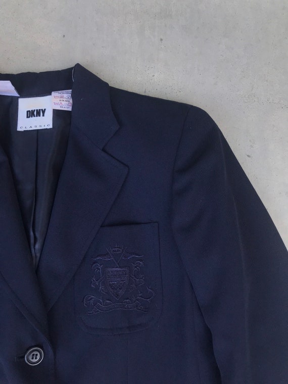 DKNY Vintage Navy Blue Emblem Blazer Jacket Size 4 - Etsy Canada