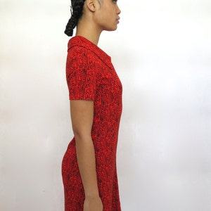 The Red Geometric Print Dress image 1