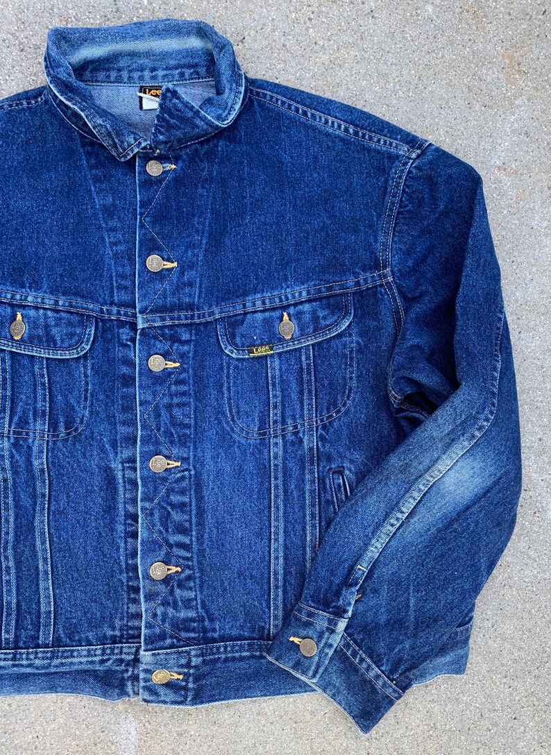 Levis Vintage Made in USA Star Dem Threads Rocker Jean Jacket Etsy