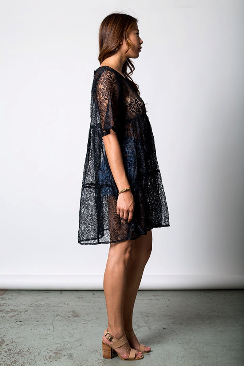 The Black Lace Babydoll Dress image 3