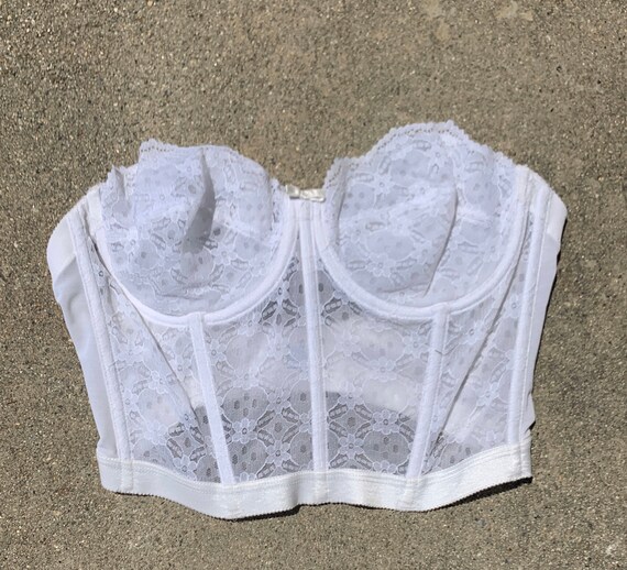 Gelmart Made in Philippines White Lace Vintage Corset Bustier Etsy Mexico