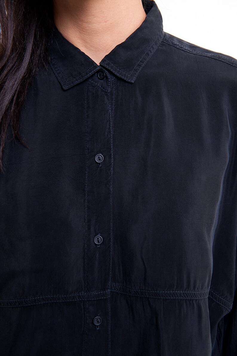 black vintage button up shirt
