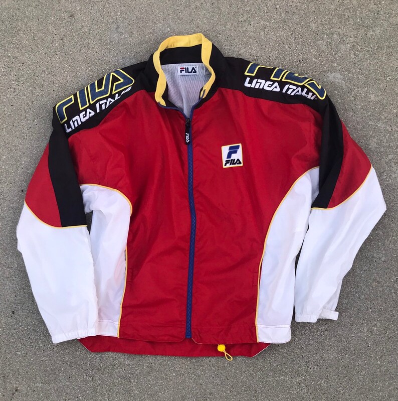 Fila Linea Italia Vintage Red and White Sport Jacket Size XL | Etsy