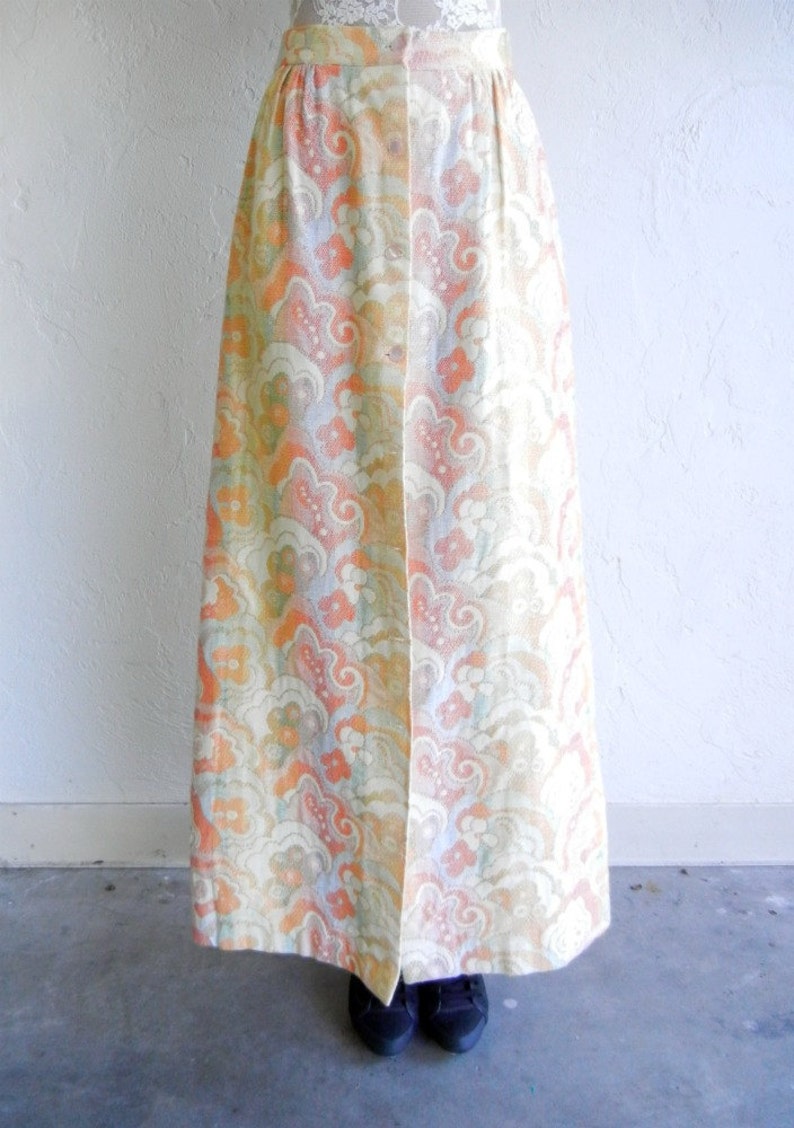 Vintage Pastel Floral Skirt image 3