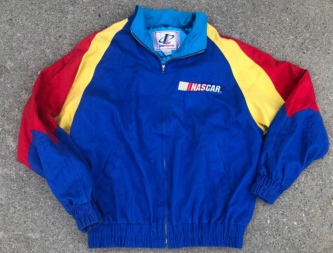 Nascar Blue Rainbow Vintage Racecar Racing Jacket Size Large - Etsy