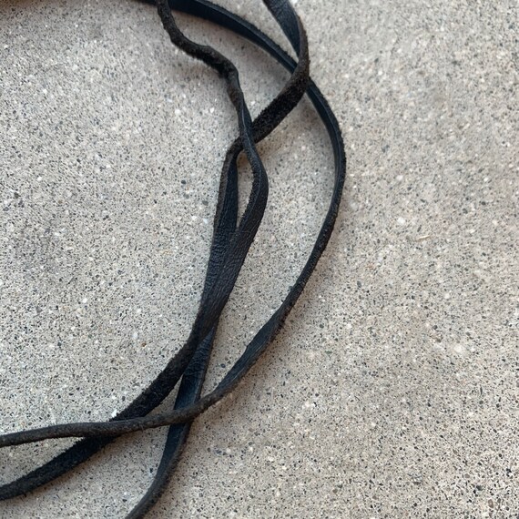 Brass Cross With Turquoise on Suede String Vintag… - image 5