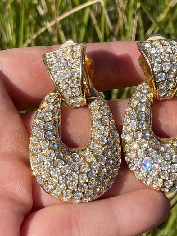 Crystal door clearance knocker earrings