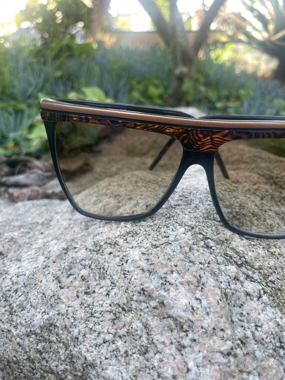Laura Biagiotti Vintage Supermodel 1980s Boxy Brown Sunglasses Etsy UK