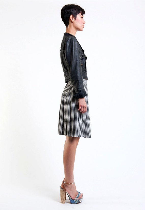 The Vintage Grunge Gingham Pleat Skirt - image 2