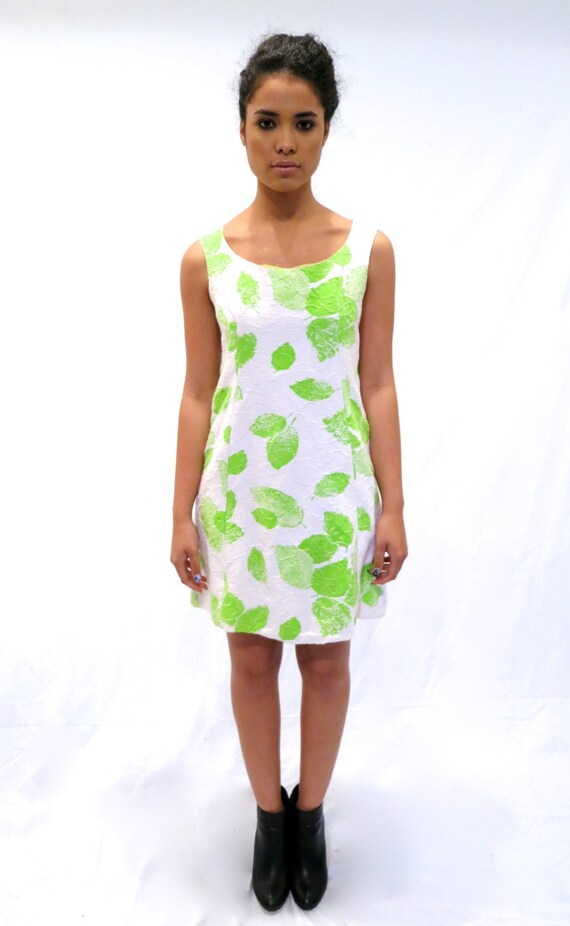 The Textured Leaf Print Dress