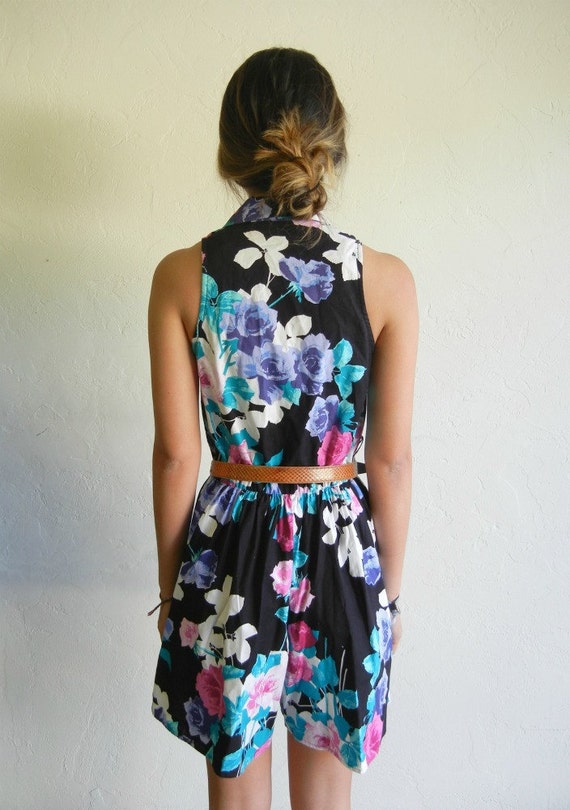 Black Floral Print Romper - image 5