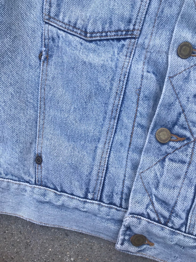Light Wash Wrangler Fringe Collar Vintage Jean Jacket Denim - Etsy