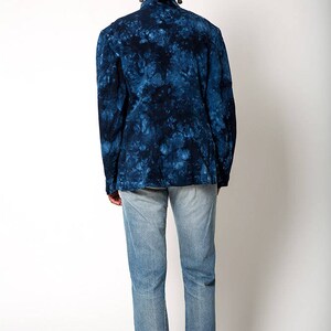 Overdyed Blue Tie Dyed Utility Vintage Jacket image 4