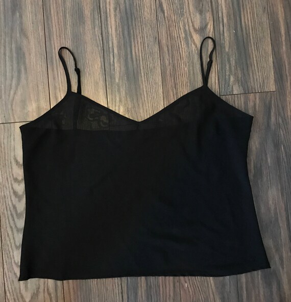Sheer cheap black camisole
