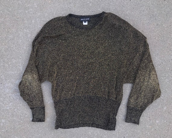 Metallic Leopard Print Vintage Crewneck Sweater - image 4