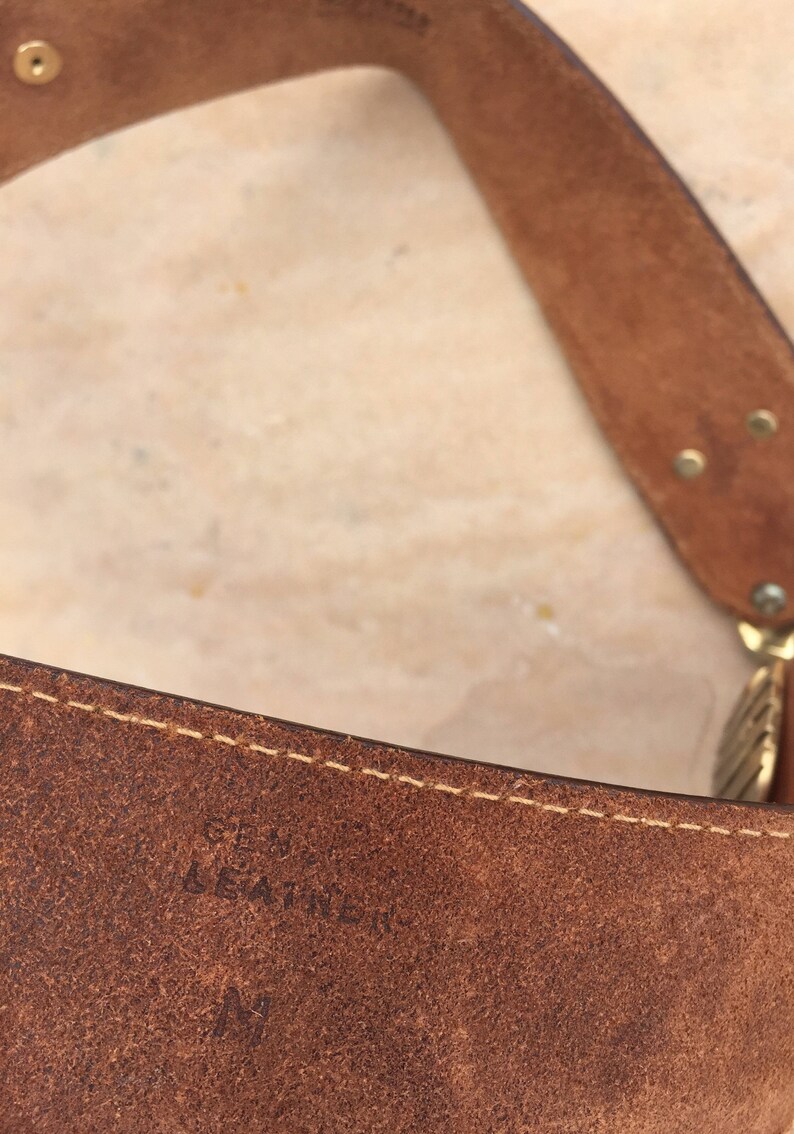 The Vintage Tan Gold Plated Buckle Italian Made Belt