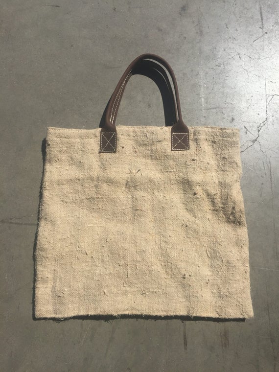 The Beige Tan Linen Lined Summer Beach Tote Handbag | Etsy