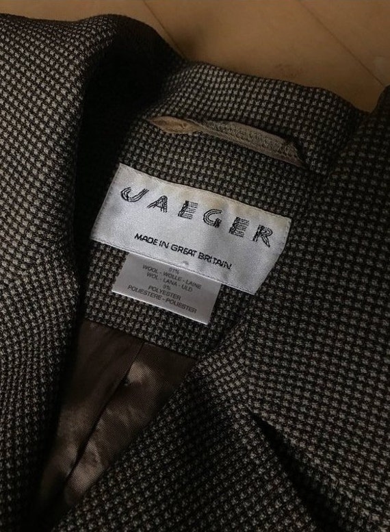 The Vintage Brown Houndstooth Checkered Wool Jaeg… - image 3