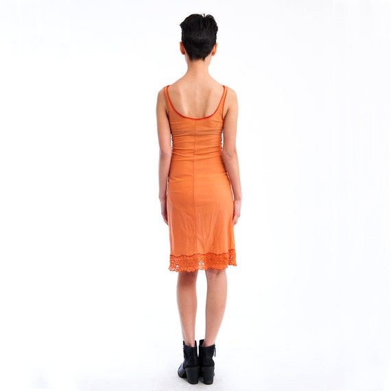 Orange 90s Sex Pistol Vintage Lace Dress - image 4