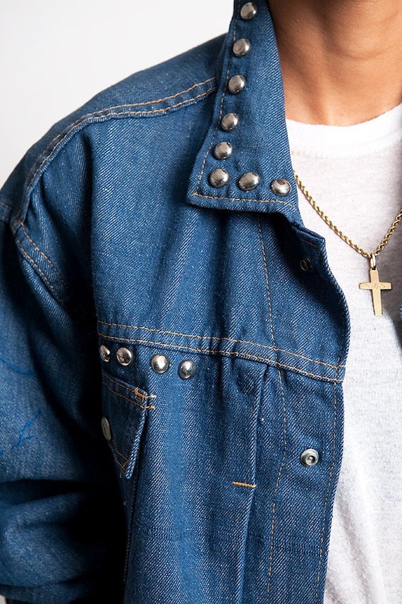 JCPenney Ranchcraft Silver Stud Vintage Denim Jack