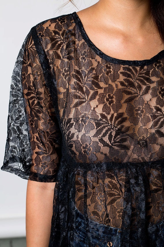 The Black Lace Babydoll Dress - image 2