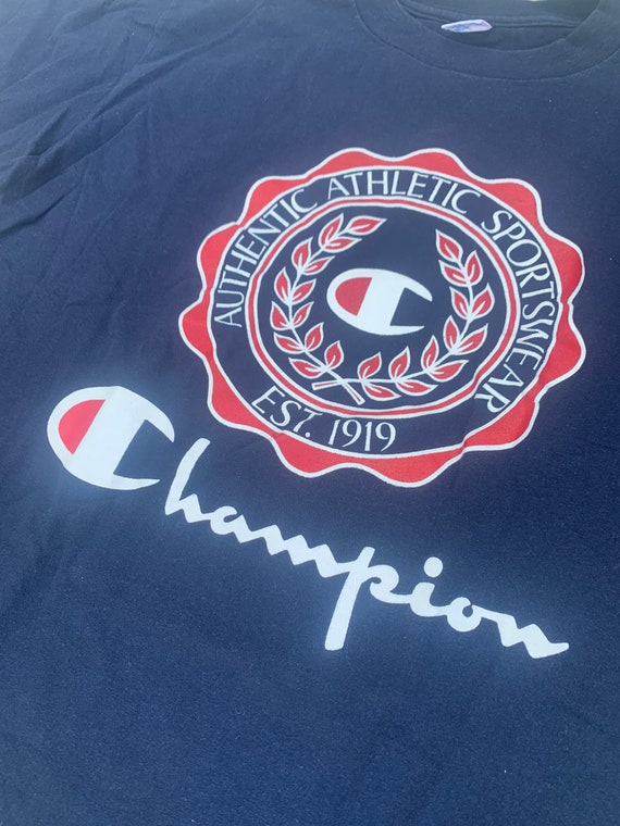 Champion Vintage Navy Blue Authentic Athletic Spo… - image 3