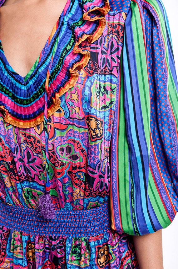 The Vintage Multicolor Printed Madrid Dress