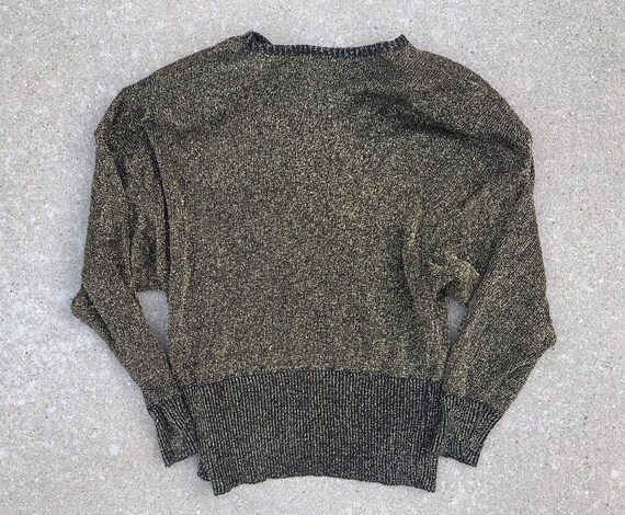 Metallic Leopard Print Vintage Crewneck Sweater - image 6